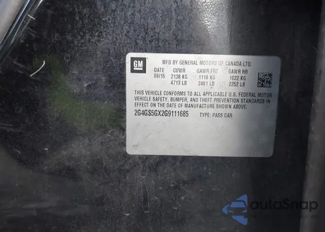 2016 Buick Regal Turbo Premium Ii from USA, damaged, VIN 2G4GS5GX2G9111685